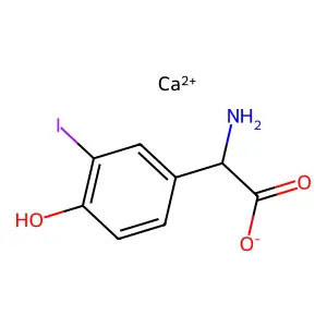 3-Iodo-L-tyrosine calcium structure