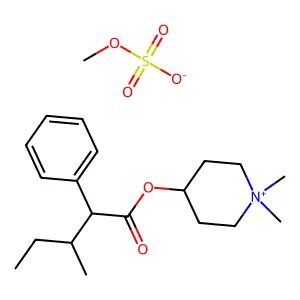 喷哌溴铵甲硫酸盐 structure
