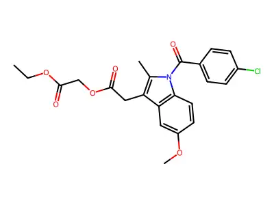 吲哚美辛乙氧羰基甲酯 structure