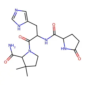 5-Oxo-L-prolyl-L-histidyl-3,3-dimethyl-L-prolinamide structure