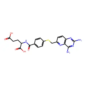 2-[[4-[(2,4-diaminopyrido[3,2-d]pyrimidin-6-yl)methylsulfanyl]benzoyl]amino]pentanedioic acid structure
