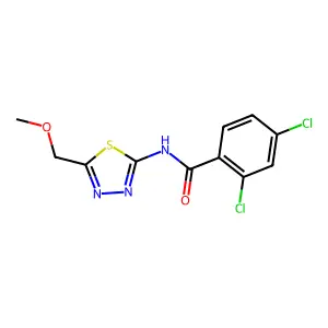 2,4-dichloro-N-[5-(methoxymethyl)-1,3,4-thiadiazol-2-yl]benzamide structure
