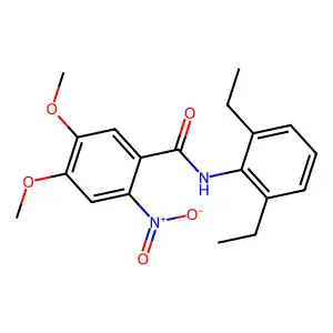 N-(2,6-diethylphenyl)-4,5-dimethoxy-2-nitrobenzamide structure