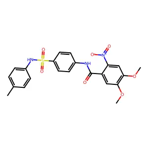 4,5-dimethoxy-N-[4-[(4-methylphenyl)sulfamoyl]phenyl]-2-nitrobenzamide structure