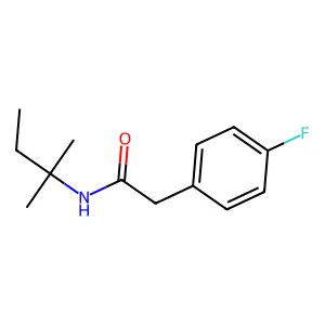 2-(4-fluorophenyl)-N-(2-methylbutan-2-yl)acetamide structure