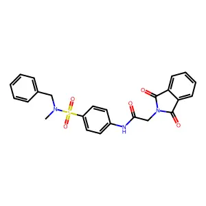 N-[4-[benzyl(methyl)sulfamoyl]phenyl]-2-(1,3-dioxoisoindol-2-yl)acetamide structure