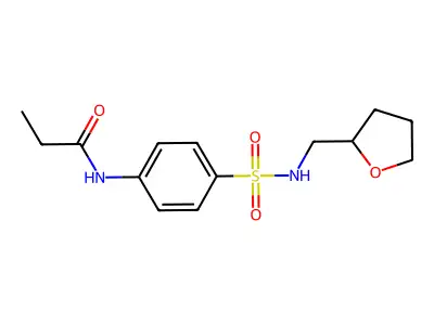 N-[4-(oxolan-2-ylmethylsulfamoyl)phenyl]propanamide structure