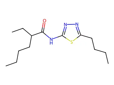 N-(5-butyl-1,3,4-thiadiazol-2-yl)-2-ethylhexanamide structure