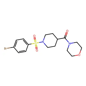 [1-(4-Bromophenyl)sulfonylpiperidin-4-yl]-morpholin-4-ylmethanone structure