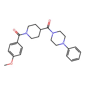 [1-(4-Methoxybenzoyl)piperidin-4-yl]-(4-phenylpiperazin-1-yl)methanone structure