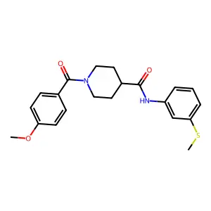 1-(4-methoxybenzoyl)-N-(3-methylsulfanylphenyl)piperidine-4-carboxamide structure