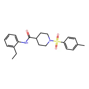 N-(2-ethylphenyl)-1-(4-methylphenyl)sulfonylpiperidine-4-carboxamide structure