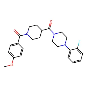 [4-(2-Fluorophenyl)piperazin-1-yl]-[1-(4-methoxybenzoyl)piperidin-4-yl]methanone structure