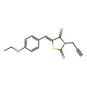 (5E)-5-[(4-ethoxyphenyl)methylidene]-3-prop-2-ynyl-1,3-thiazolidine-2,4-dione structure