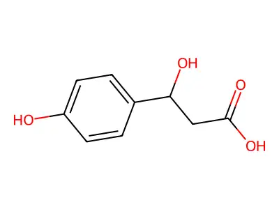 beta-4-Hydroxyphenylhydracrylic acid structure