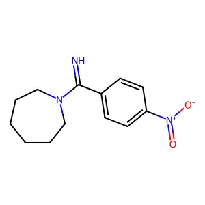 Azepan-1-yl-(4-nitrophenyl)methanimine structure
