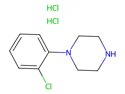 1-(2-Chlorophenyl)piperazinium chloride structure
