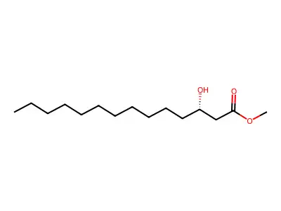 Methyl 3-hydroxymyristate structure