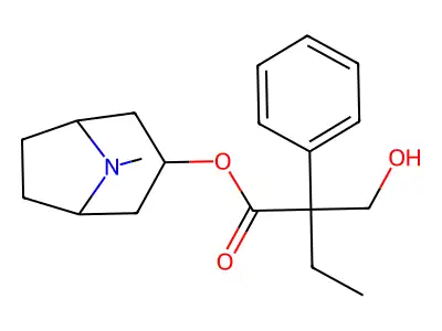 8-Methyl-8-azabicyclo[3.2.1]oct-3-yl 2-(hydroxymethyl)-2-phenylbutanoate structure