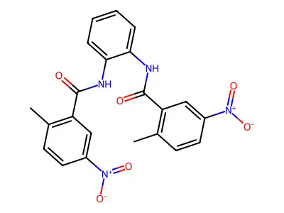 2-Methyl-N-(2-((2-methyl-5-nitrobenzoyl)amino)phenyl)-5-nitrobenzamide structure