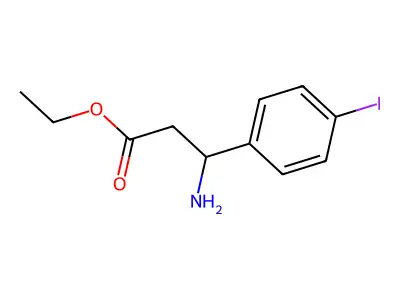 Ethyl 3-amino-3-(4-iodophenyl)propanoate structure