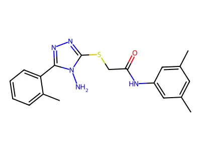 2-{[4-amino-5-(2-methylphenyl)-4H-1,2,4-triazol-3-yl]sulfanyl}-N-(3,5-dimethylphenyl)acetamide structure