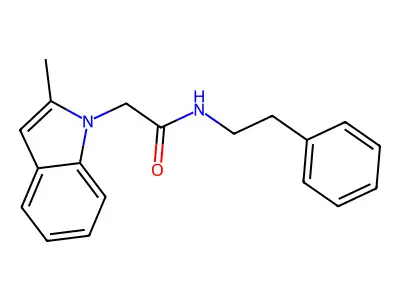 2-(2-methyl-1H-indol-1-yl)-N-(2-phenylethyl)acetamide structure