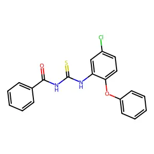 N-[(5-chloro-2-phenoxyphenyl)carbamothioyl]benzamide structure