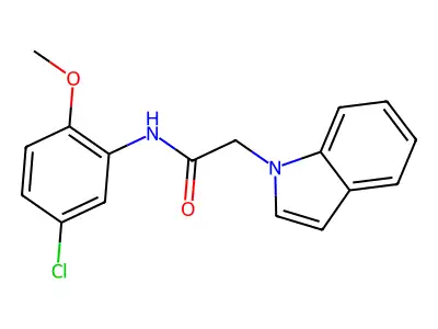 N-(5-chloro-2-methoxyphenyl)-2-(1H-indol-1-yl)acetamide structure