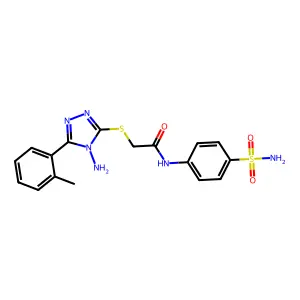 2-{[4-amino-5-(2-methylphenyl)-4H-1,2,4-triazol-3-yl]sulfanyl}-N-(4-sulfamoylphenyl)acetamide structure