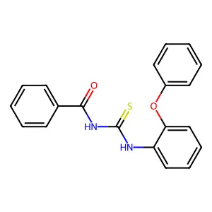 N-benzoyl-N'-(2-phenoxyphenyl)thiourea structure