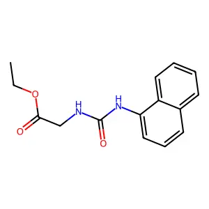 Urea, 3-((ethoxycarbonyl)methyl)-1-(1-naphthyl)- structure