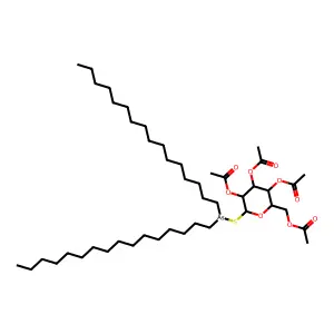 1-Thio-beta-D-glucopyranose,3,4,6-tetraacetate structure
