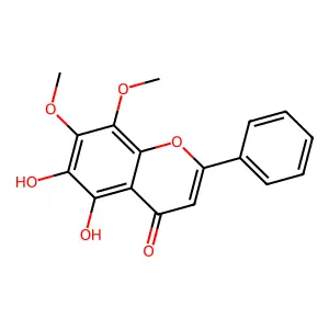 5,6-Dihydroxy-7,8-dimethoxyflavone structure