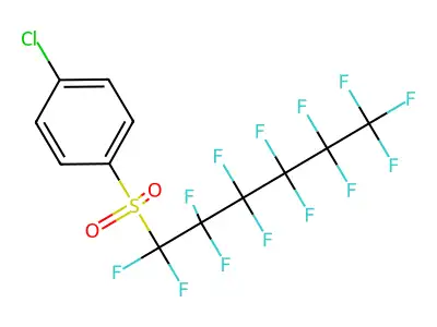 1-Chloro-4-(1,1,2,2,3,3,4,4,5,5,6,6,6-tridecafluorohexane-1-sulfonyl)benzene structure
