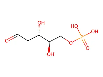 2-Deoxy-D-ribose 5-phosphate structure