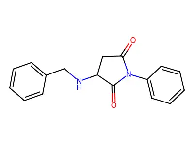 3-(Benzylamino)-1-phenylpyrrolidine-2,5-dione structure