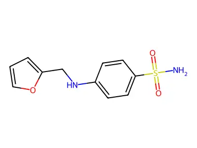 Sulfanilamide, N(sup 4)-furfuryl- structure