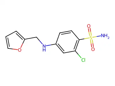 Sulfanilamide, 2-chloro-N(sup 4)-furfuryl- structure
