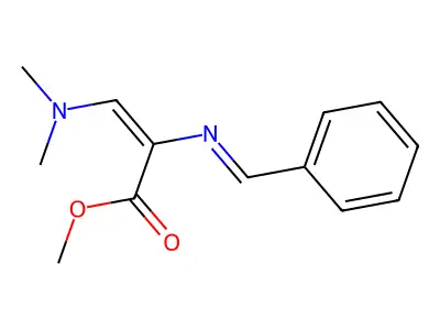 Methyl 3-(dimethylamino)-2-[(phenylmethylidene)amino]prop-2-enoate structure