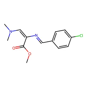 Methyl 2-{[(4-chlorophenyl)methylene]amino}-3-(dimethylamino)acrylate structure