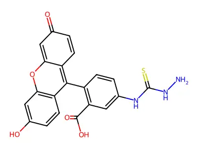 Fluorescein-5-thiosemicarbazide structure