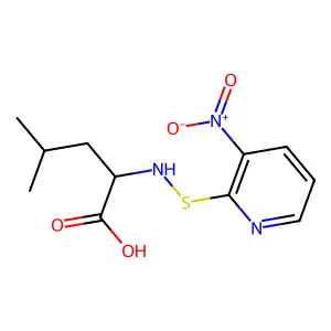 (2S)-4-methyl-2-[(3-nitropyridin-2-yl)sulfanylamino]pentanoic acid structure