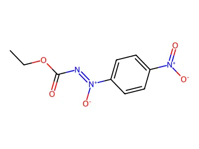 Ethoxycarbonylimino-(4-nitrophenyl)-oxidoazanium structure