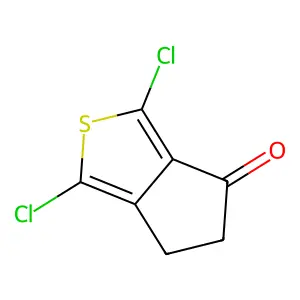 1,3-Dichloro-5,6-dihydro-4H-cyclopenta[c]thiophen-4-one structure