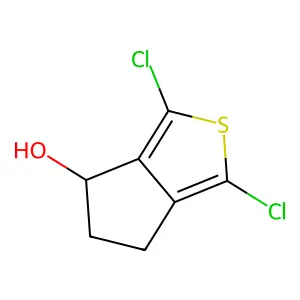 1,3-Dichloro-5,6-dihydro-4H-cyclopenta[c]thiophene-4-ol structure