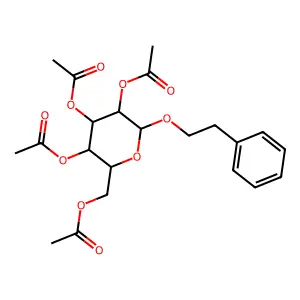 b-Phenylethyl b-D-Glucoside Tetraacetate structure