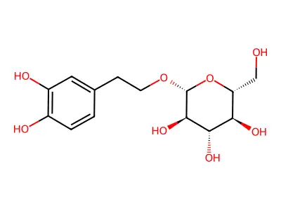 2-(3,4-Dihydroxyphenyl)ethyl beta-D-glucopyranoside structure