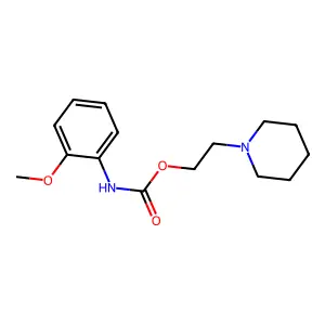 Carbamic acid, (2-methoxyphenyl)-, 2-(1-piperidinyl)ethyl ester structure