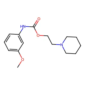 2-(1-piperidyl)ethyl N-(3-methoxyphenyl)carbamate structure